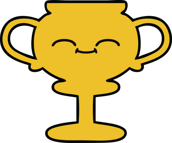 Bir insan tarafından çizilmiş sevimli bir kupa karikatürü.