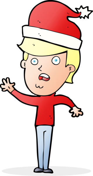 Çizgi filmci bir insan tarafından çizilen Noel için hazırlanıyor.