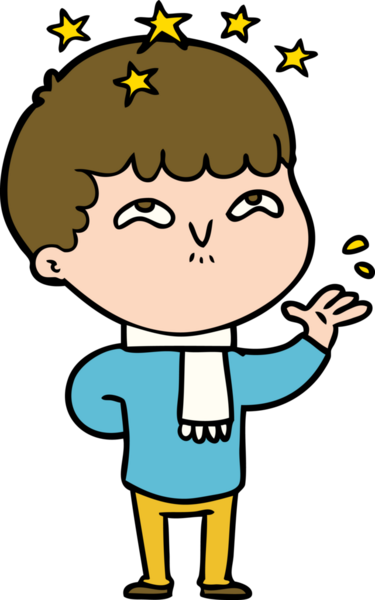 çizgi film bir insan tarafından çizilmiş hayret verici çocuk.