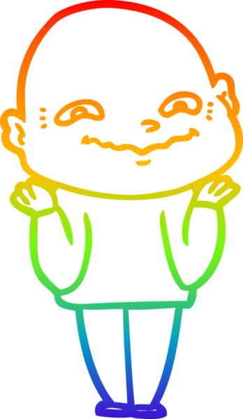 Gökkuşağı gradyan çizimi bir insan tarafından çizilmiş ürkütücü bir çizgi.