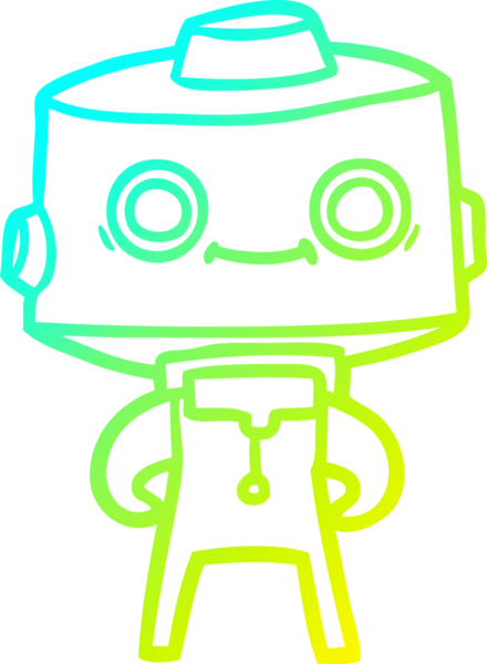Bir insan tarafından çizilmiş soğuk gradyan robot çizimi