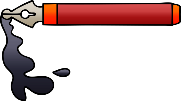 bir insan tarafından çizilmiş gölgelenmiş renkli mürekkep kalemi