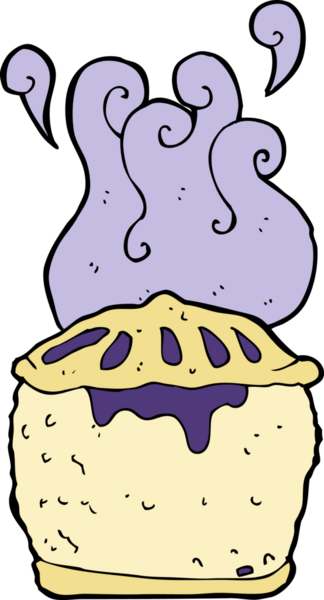 Bir insan tarafından çizilmiş yaban mersinli turta.