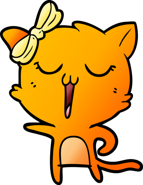 Bir insan tarafından çizilmiş çizgi film kedisi.