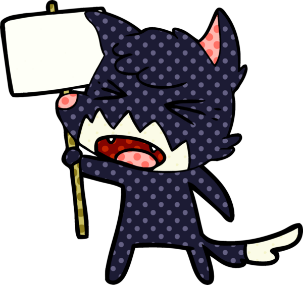 Bir insan tarafından çizilmiş kızgın çizgi film tilkisi.