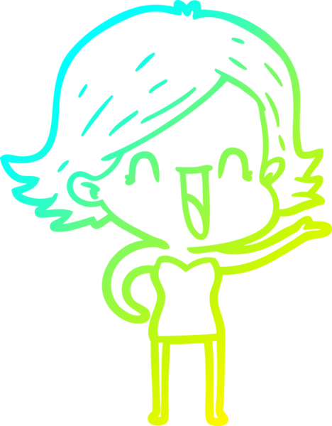 Bir insan tarafından çizilmiş mutlu bir karikatür çizimi.