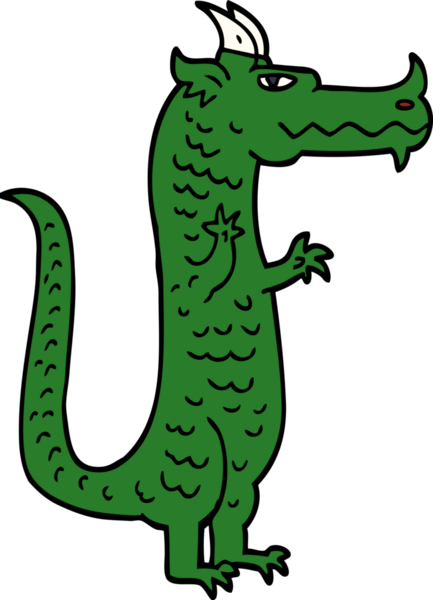 Bir insan tarafından çizilmiş sihirli ejderha.