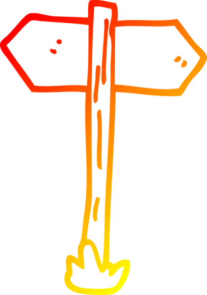 Bir insan tarafından çizilmiş bir çizgi filmin sıcak gradyan çizimi.