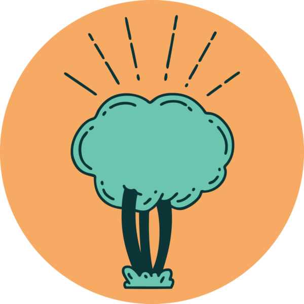 Bir insan tarafından çizilmiş dövme tarzı bir ağacın simgesi