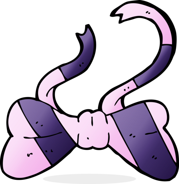 Bir insan tarafından çizilmiş çizgi film papyonu.