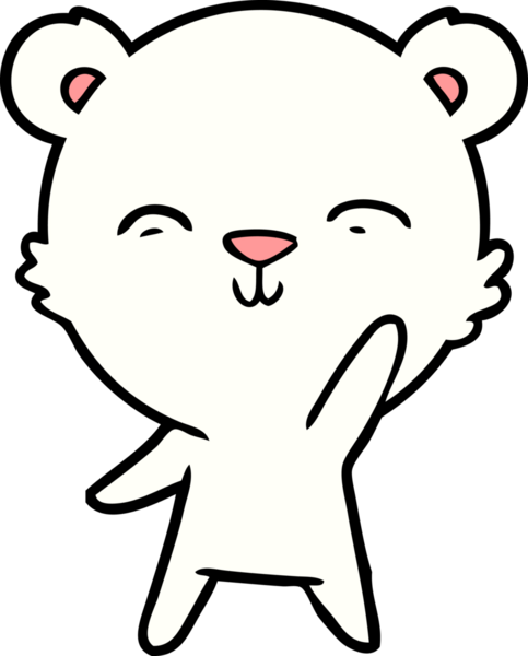 Bir insan tarafından çizilmiş kutup ayısı karikatürü