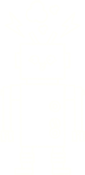 Bir insan tarafından çizilen robot tebeşiri.