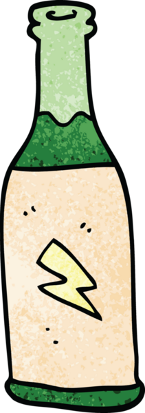 Bir insan tarafından çizilmiş ucuz içki.