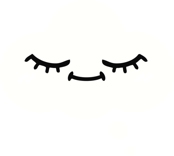 Bir insan tarafından çizilen düşünce baloncuğunun düz renkli retro karikatürü