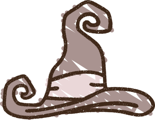 Bir insan tarafından çizilen Cadı Şapkası Tebeşiri