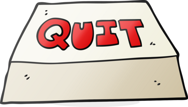 Bir insan tarafından çizilmiş serbest çizim çizgi film çıkış düğmesi