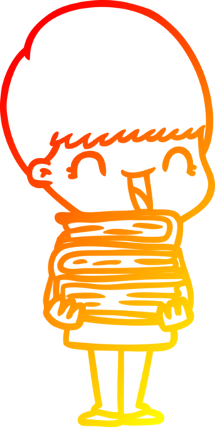 Bir insan tarafından çizilmiş mutlu çizgi film çocuğu çizimi.