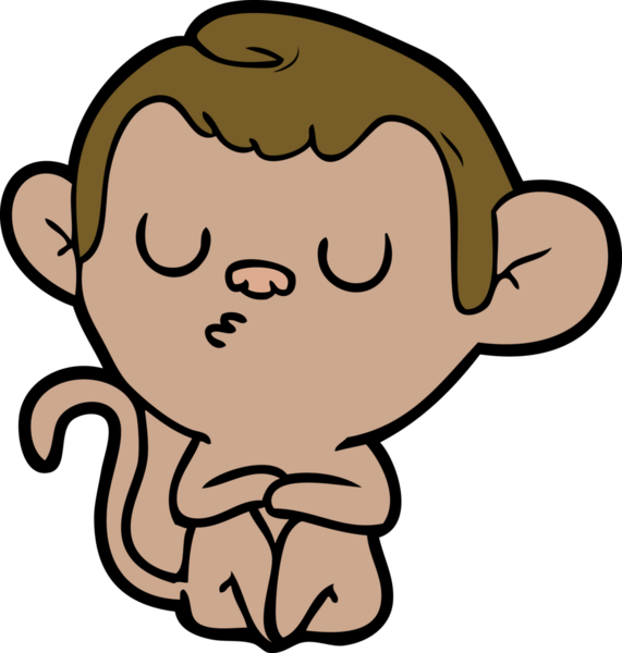 Bir insan tarafından çizilmiş çizgi maymun.