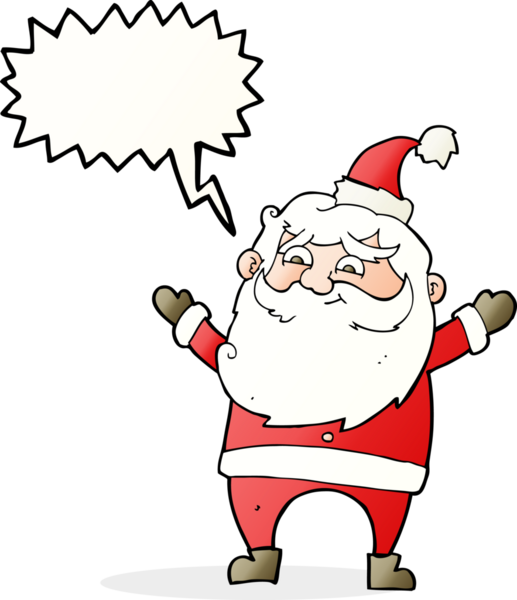 Bir insan tarafından çizilmiş mutlu noel baba çizgi filmi.