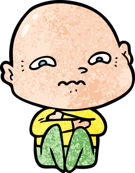 bir insan tarafından çizilmiş sinirli bir adam.