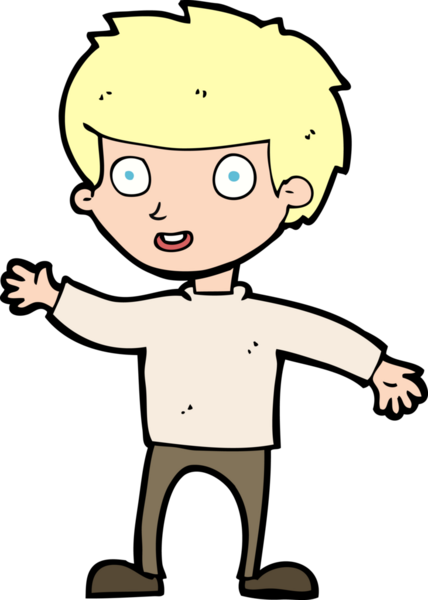 Bir insan tarafından çizilmiş mutlu çocuk çizgi filmi.