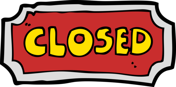 bir insan tarafından çizilmiş çizgi film kapalı işareti