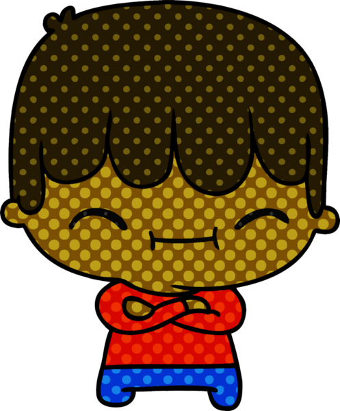 Bir insan tarafından çizilmiş kawaii çocuk karikatürü.