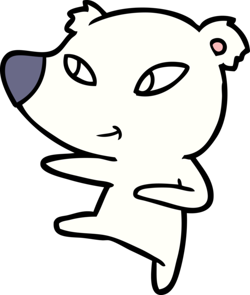 Bir insan tarafından çizilmiş kutup ayısı karikatürü