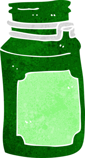 Bir insan tarafından çizilmiş mutfak kavanozu.