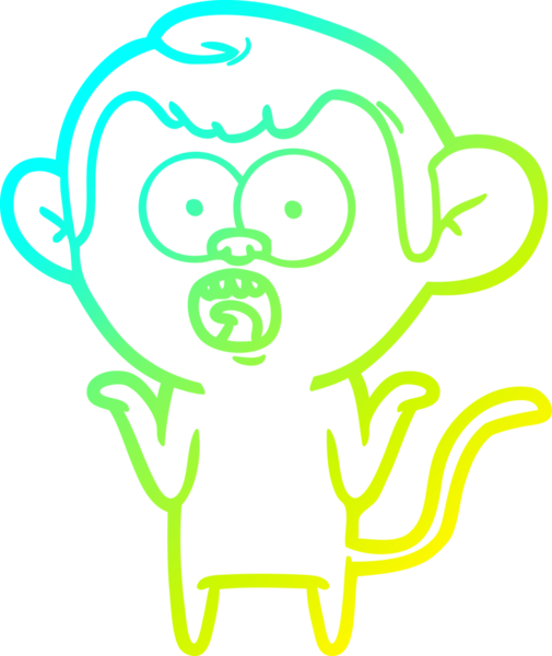 Bir insan tarafından çizilmiş bir çizgi filmin soğuk gradyan çizimi.