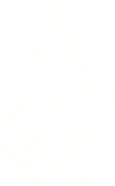 Bir insan tarafından çizilen Noel Köpeği Tebeşiri