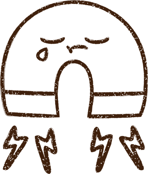 Bir insan tarafından çizilmiş mıknatıs kömürü