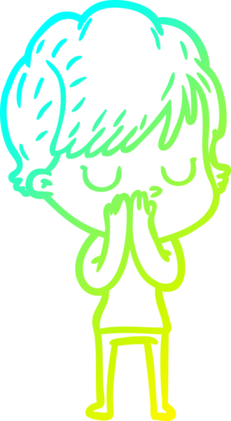 Bir insan tarafından çizilmiş bir karikatür kadın çizimi.