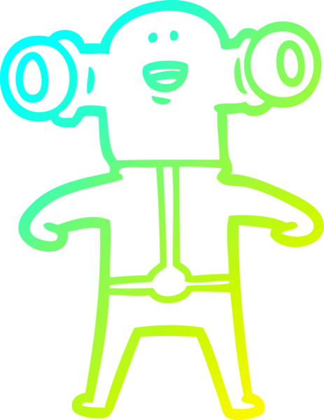 Bir insan tarafından çizilmiş, soğuk bir çizgi roman çizimi.