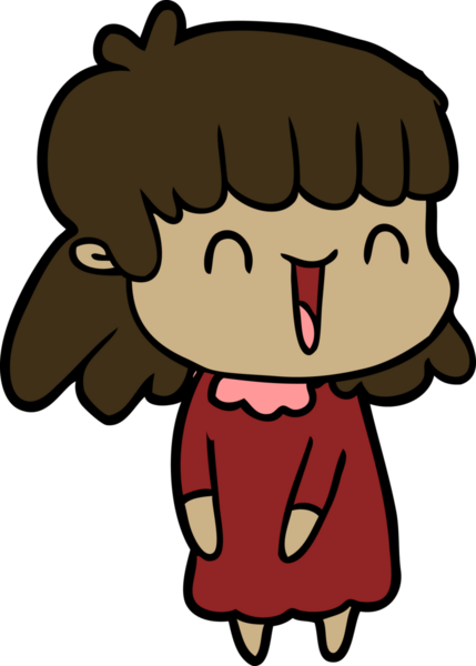 Bir insan tarafından çizilmiş karikatür kadın.