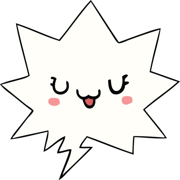 Bir insan tarafından çizilmiş tatlı, mutlu bir çizgi film yüzü.