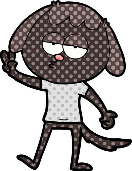 çizgi film yorgun köpek bir insan tarafından çizilmiş barış işareti