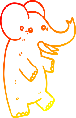 Bir insan tarafından çizilmiş karikatür fili çizimi