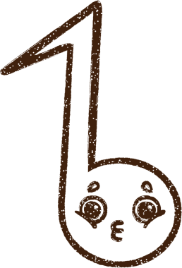 Bir insan tarafından çizilmiş müzikal defter kömürü çizimi