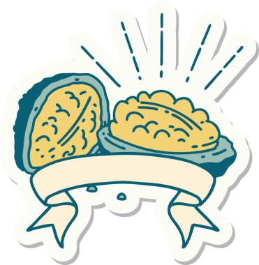 Bir insan tarafından çizilmiş dövmeli ceviz etiketi.