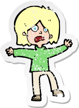 Bir insan tarafından çizilmiş mutsuz bir karikatürün gerilimli yapıştırması.