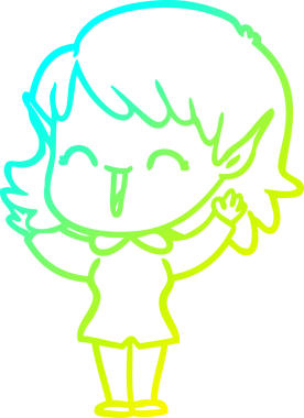 Bir insan tarafından çizilmiş soğuk gradyan çizgi çizimi.