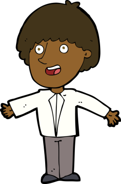 Bir insan tarafından çizilmiş mutlu bir adam.