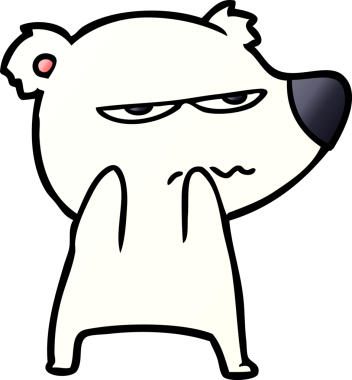 Bir insan tarafından çizilmiş kutup ayısı karikatürü