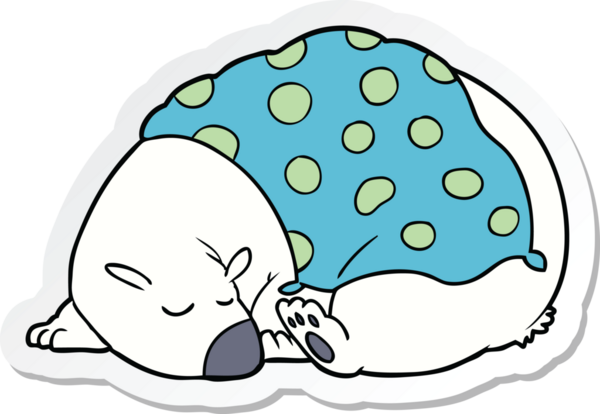 Bir insan tarafından çizilmiş bir kutup ayısının çıkartması.