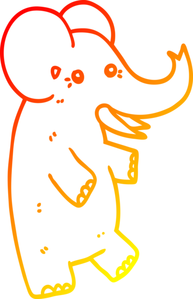 Bir insan tarafından çizilmiş karikatür fili çizimi