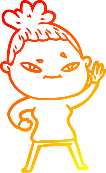 Bir insan tarafından çizilmiş bir karikatür kadın çizimi