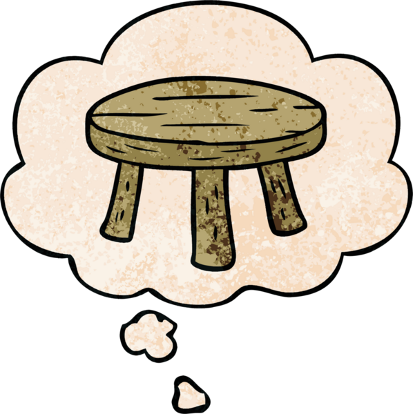 bir insan tarafından çizilmiş grunge doku biçiminde düşünce baloncuğu olan küçük çizgi film dışkısı