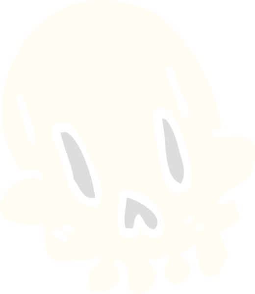 Bir insan tarafından çizilmiş komik kafatası.