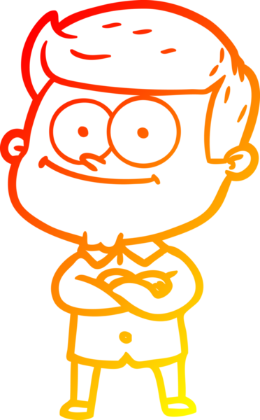 Bir insan tarafından çizilmiş mutlu bir adamın çizgi çizimi.